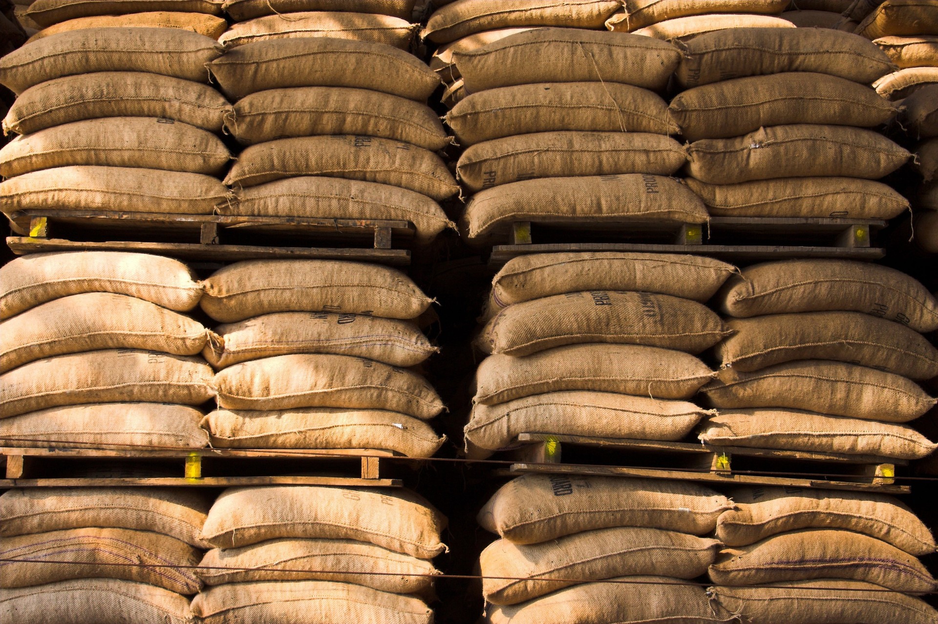coffee sack stack